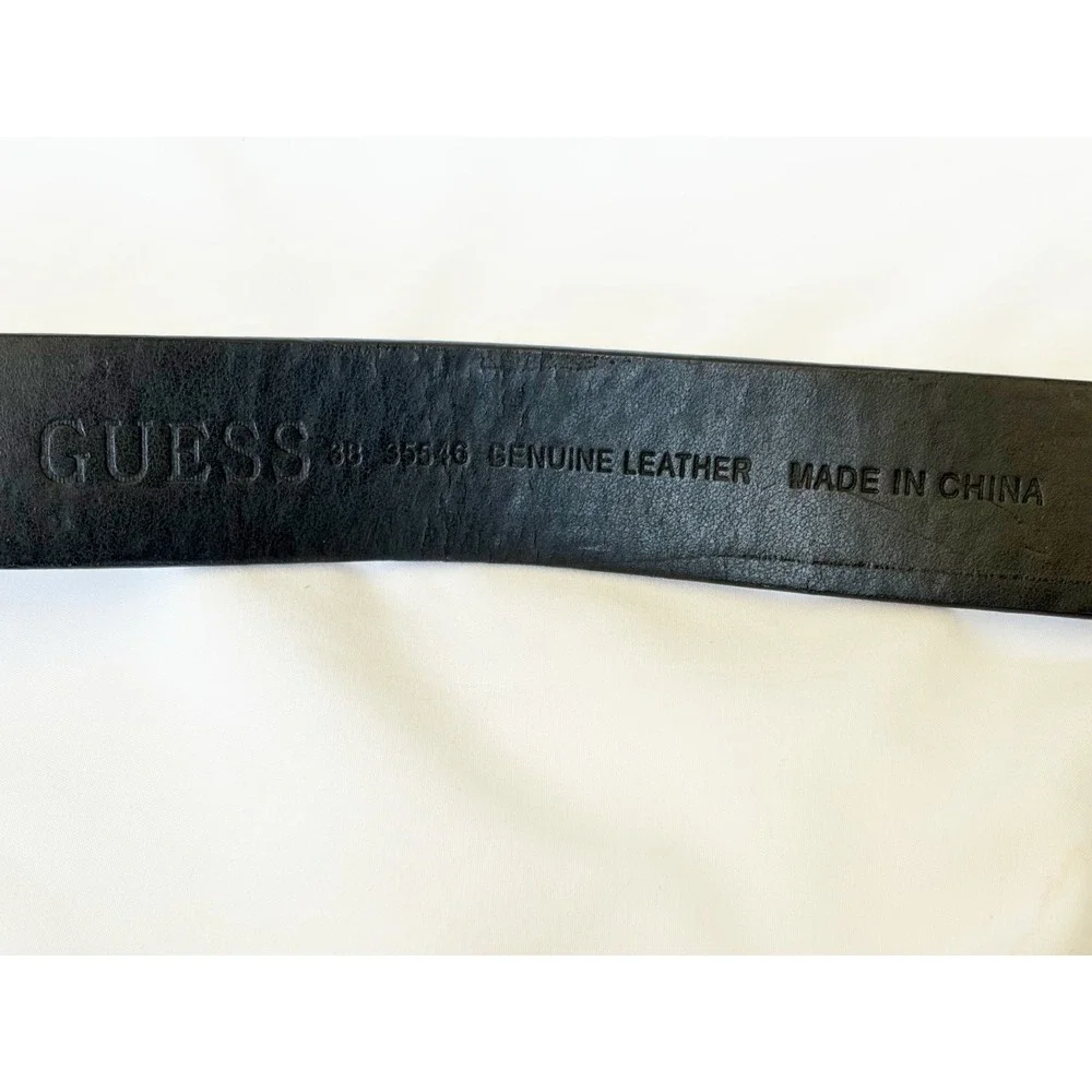 GUESS Genuine Leather Black Belt Men's Size L 38